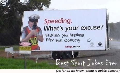 Best short jokes ever - funny graffiti - police jokes