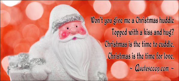 Sweet Christmas poem on a Christmas card with Santa.