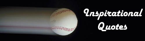 Inspirational quotes: Picture of flying baseball on black background