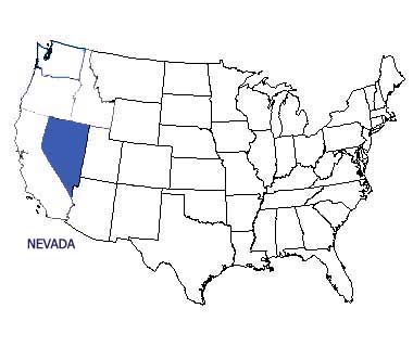 USA map with Nevada highlighted