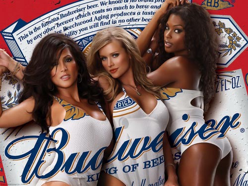 Budweiser beer commercial - Picture of the Budweiser girls - great beer ads