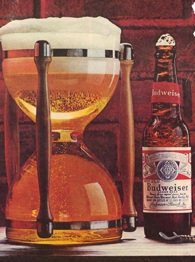 Vintage Budweiser beer commercial - Budweiser hourglass! <br><br><br>