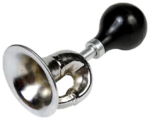 Funny driving jokes: Photo of old fashioned car horn.