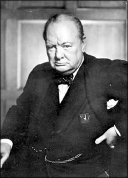Winstong Churchill: Photo of Winston Churchill in 1941.