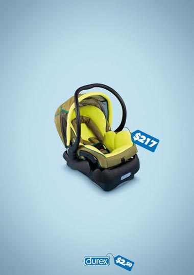 Durex commercial - funny condom ad - baby auto chair