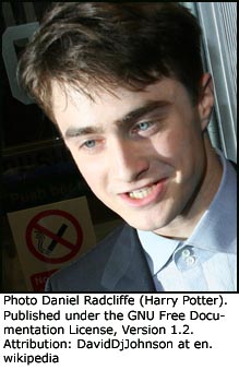 Famous movie quotes: Photo of Daniel Radcliffe (Harry Potter).