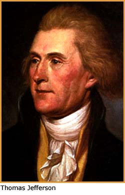Painting of former US Presiden Thomas Jefferson.