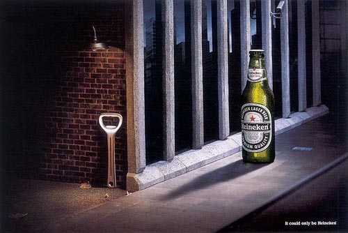Fantastic Heineken ads - beer opener in dark alley, The best beer ads