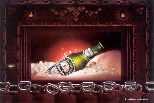 Fabulous heinken beer commercial - sexy bottle on film in the movies - great alcohol ads