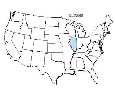 USA map with Illinois highlighted