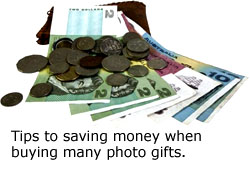 Saving money on gifts: Australian money and coins.