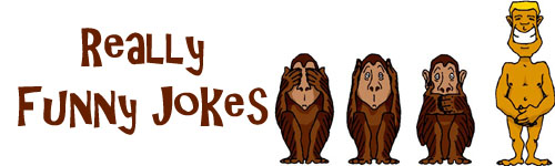 Really funny jokes: 3 monkeys, no see, hear or speak and a naked man.