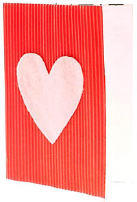 Short love poetry for your Valentines cards: Photo of homemade Valentines Day card.