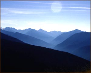 Blue mountain scenery.