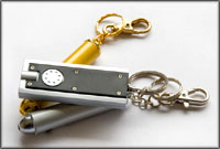 Unusual gifts for men: Small mini flashlights for keychains.