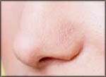 Photo of woman's nose.