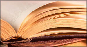 Photo of pages in open book.