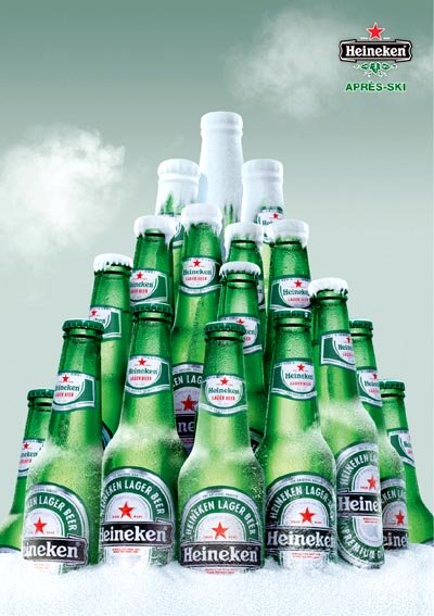 Heineken commercials - great beer ads for after ski pleasures