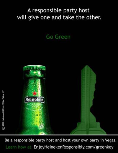 Responsible Heineken ads - give the key
