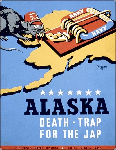 American vintage anti Japanese war time poster.