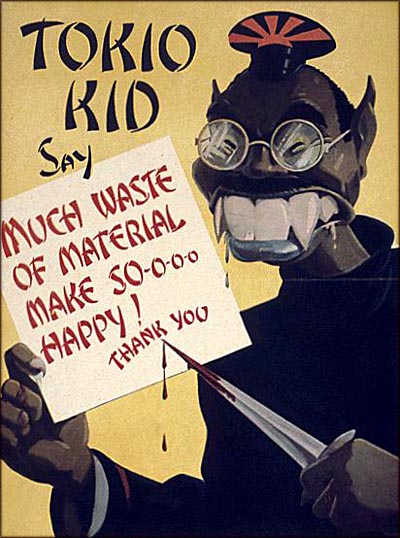 Old American wartime poster - anti Japanese poster.