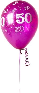 Birthday balloon with 50 years.