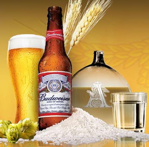 Great Budweiser ad - Pretty picture with Budweiser and wheat.