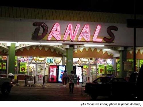 Hilarious signs. Funny neon signs: Anal!
