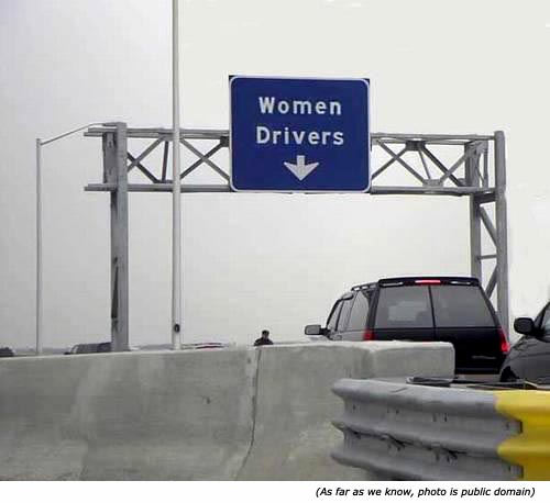 Hilarious traffic signs: Women drivers!