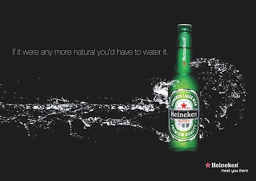 Heineken beer ads - pure as water