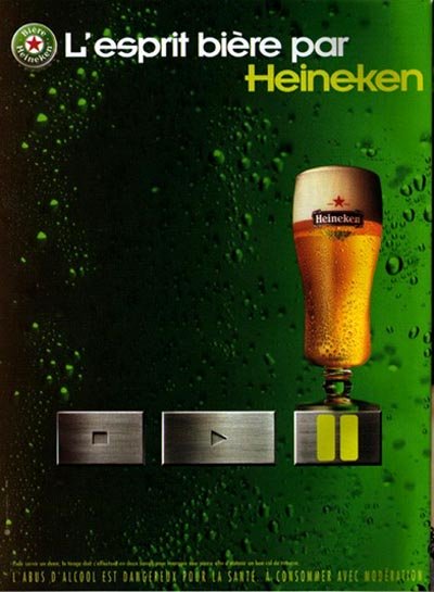Heineken beer ads - on pause