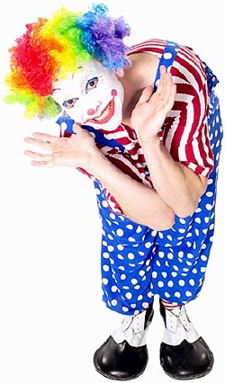 Funny birthday clown.
