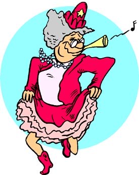 Happy birthday quotes - happy old lady dancing at her birthday.