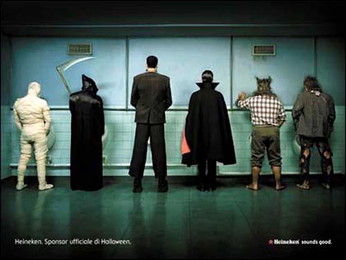 Heineken alcohol ads - Halloween sponsor - good beer ads