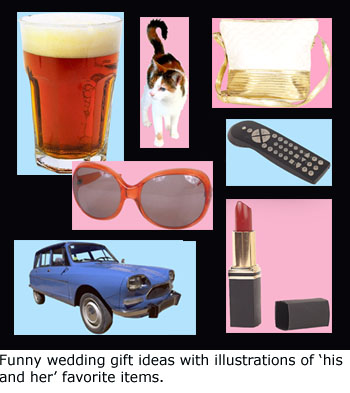 Creative Wedding gifts: Personalized photo gifts: Men's and Women's favorite things.