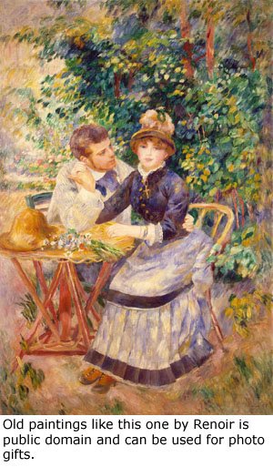 Artistic gifts: Make a gift from Renoir's painting 'In the Garden' that is in public domain.