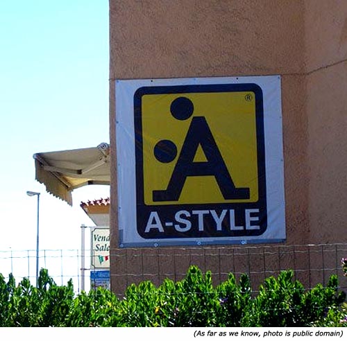 Poster on wall: A-style