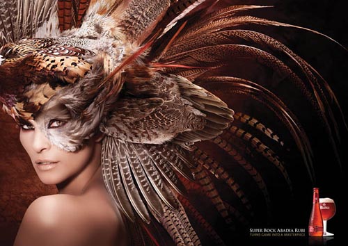 Super Bock beer ads, Turns game into a masterpiece - woman with bird hat!
