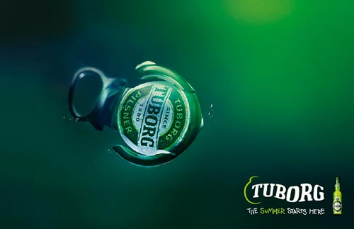 Great tuborg ads - a picture of a capsule that looks like a fish. The summer starts here